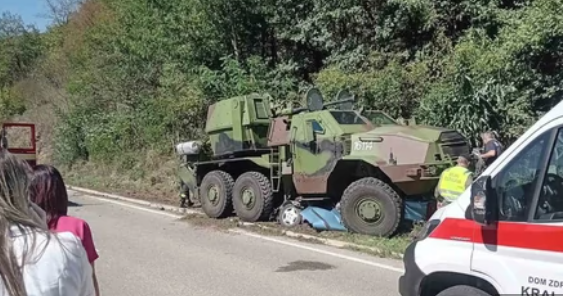 OKLOPNIM VOZILOM PREŠAO NA DRUGU STRANU Pripadnik Vojske Srbije imao alkohol u krvi