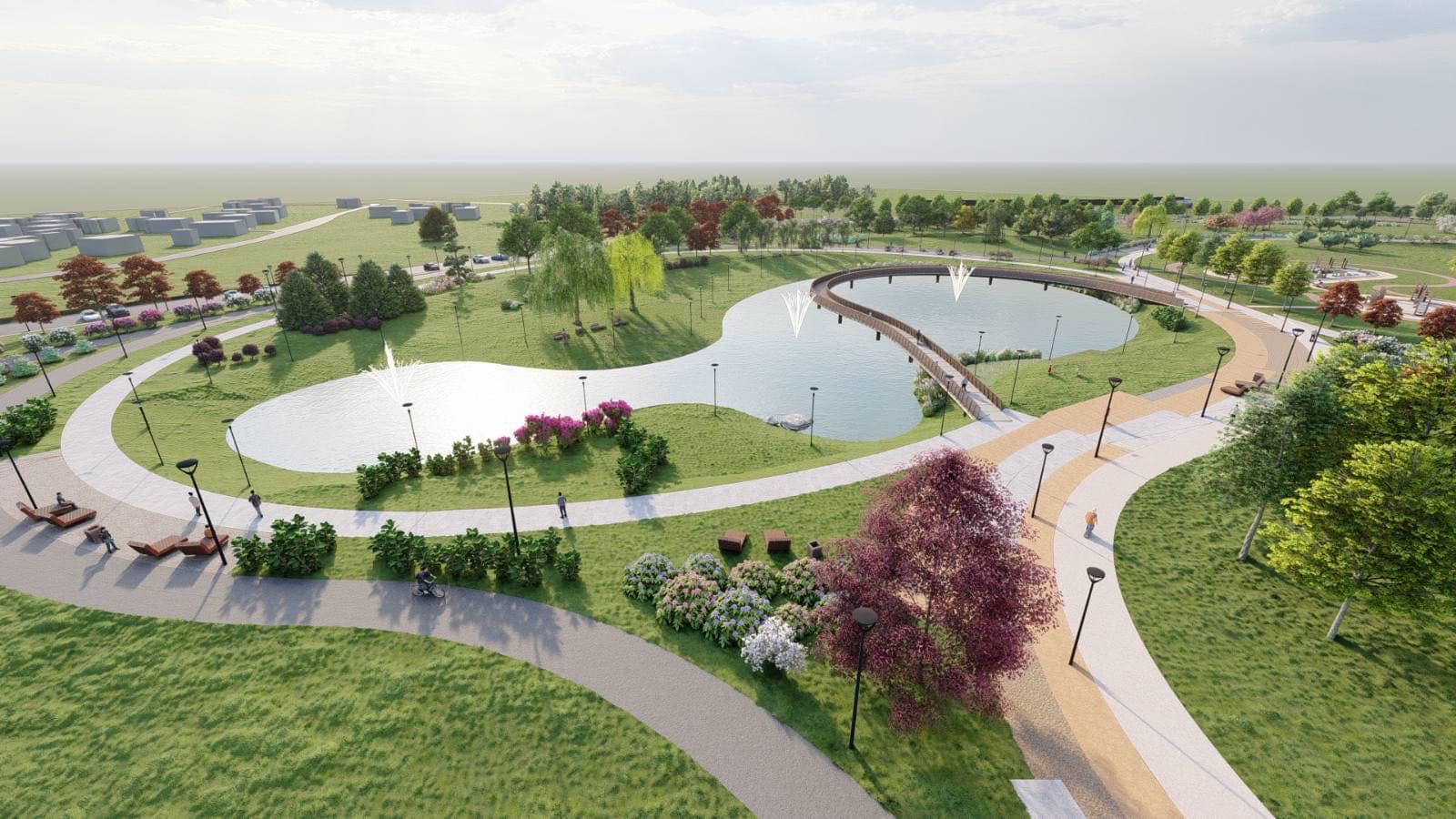NAJVEĆI GRADSKI PARK U ZAVRŠNOJ FAZI Punjenje vještačkog jezera obezbijeđeno iz prirodnog bunara