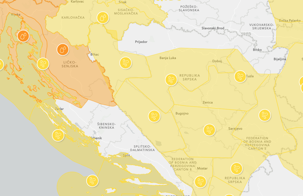 STIŽE NEVRIJEME Meteorolozi upozorili na obilne padavine