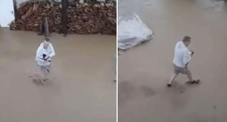 (VIDEO) DIRLJIV PRIZOR IZ KISELJAKA Muškarac usred poplave spasio mačku od sigurne smrti