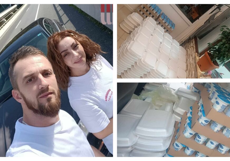 HUMANOST NA DJELU Mladi bračni par iz Sarajeva pripremio stotine obroka za volontere i stanovništvo pogođeno poplavama
