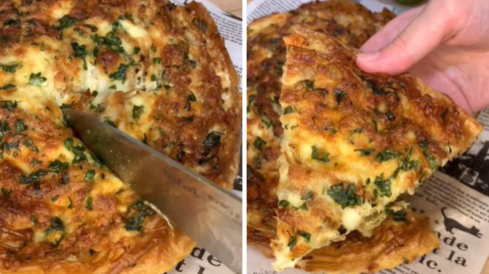 IMA POSEBNU AROMU Zalivena pita posuta sirom