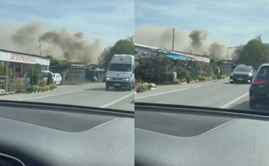 POŽAR U SARAJEVU Gorjeli boksovi na pijaci