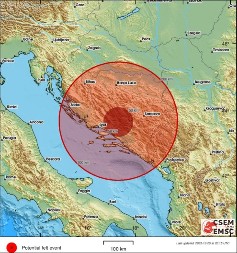 Zemljotres na jugozapadu BiH 