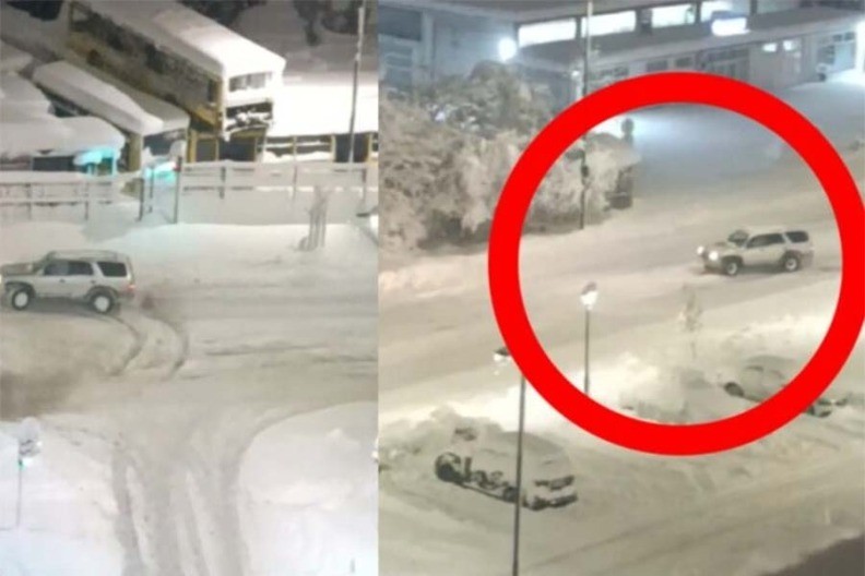 Vozač Toyote driftovao po Sarajevu tokom snježnih padavina, građani snimali s balkona