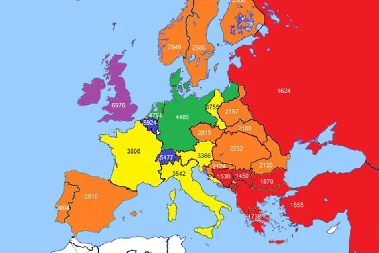 Šokantna mapa iz prošlosti: Balkan je bio na dnu i prije 130 godina (FOTO)