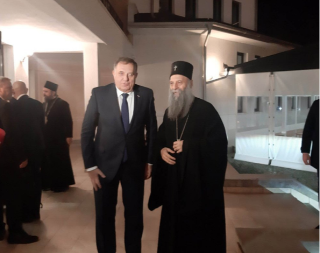 Dodik na slavlju kod patrijarha Porfirija: "Divan trenutak sa dobrim čovjekom"