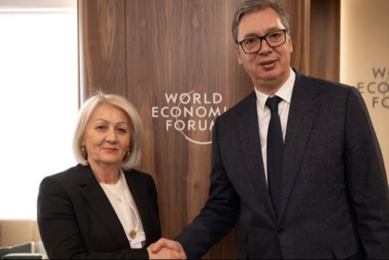 Vučić u Davosu sa Borjanom Krišto: U središtu razgovora bili su ekonomska saradnja i trgovina