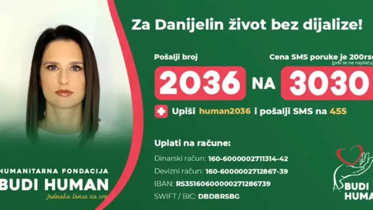 Danijeli Bogdanović potrebna pomoć za transplantaciju bubrega: Pokrenuta humanitarna akcija