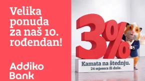 Deset godina povjerenja: Addiko Bank Banja Luka slavi rođendan uz kamatu od 3% na štednju