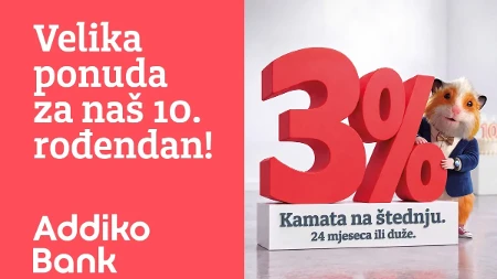 Deset godina povjerenja: Addiko Bank Banja Luka slavi rođendan uz kamatu od 3% na štednju
