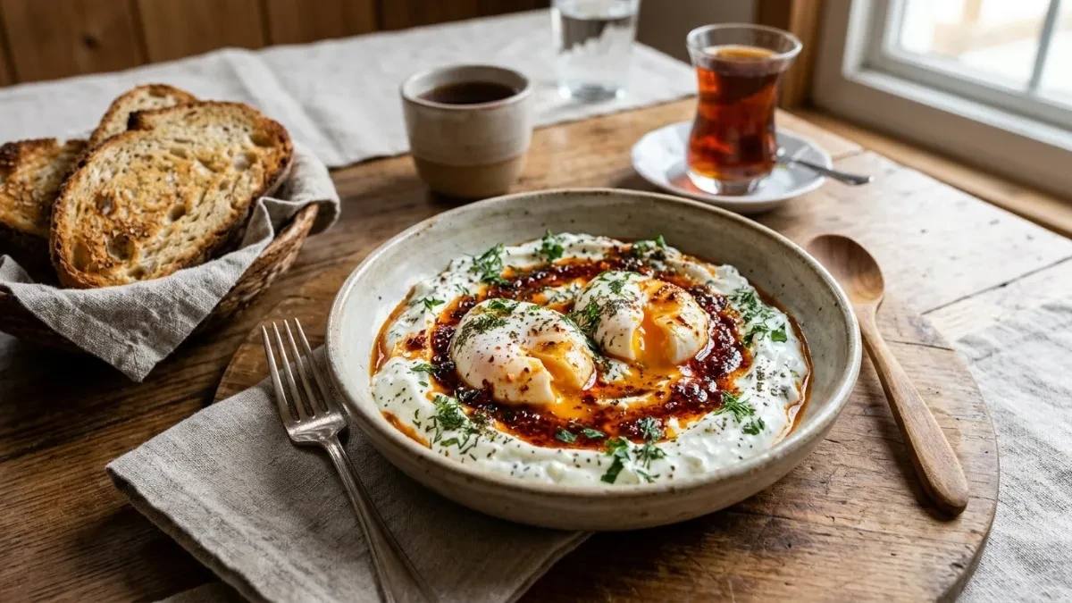 Savršenstvo u šolji jogurta: Recept za čilbir – čuvena turska jaja sa bijelim lukom i aromatičnim maslacem
