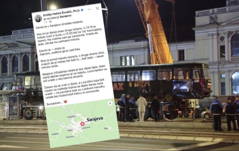Potresna poruka majke nakon jezive nesreće u Sarajevu: “Trebao je biti tamo deset minuta ranije…”