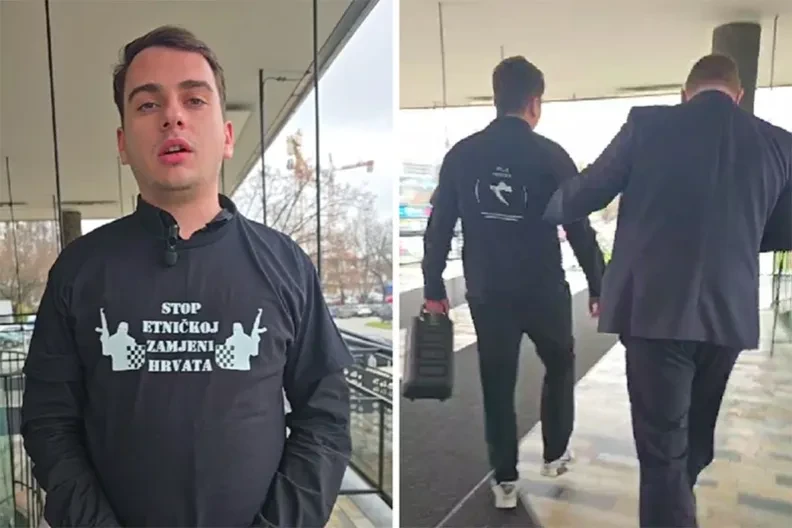 Sve uživo prenosio: Upao u Gradsku upravu Zagreba i pustio "Bojnu Čavoglave" (VIDEO)