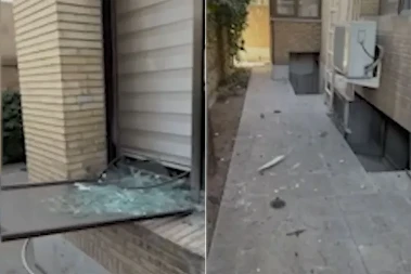 Oštećena ambasada Srbije u Teheranu tokom vazdušnih napada (VIDEO)