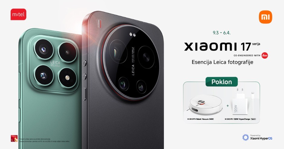 Vrhunski Xiaomi 17 i Xiaomi 17 Ultra uz vrijedne poklone u m:tel ponudi 