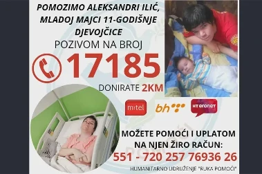 Hitan apel za pomoć: Pozivom na broj 17185 pomozite liječenje mlade majke iz Šipova
