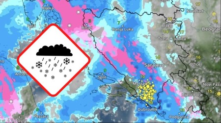 Pratite kretanje nevremena: "Zvijer" sa sjeverozapada stiže u BiH (MAPA)
