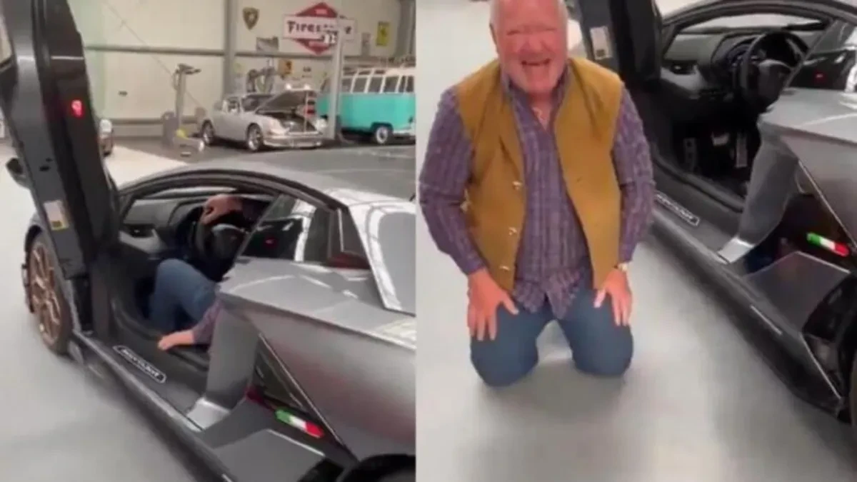 Hit reakcija: Penzioner kupio Lamborgini, pa shvatio da ne zna da izađe (VIDEO)