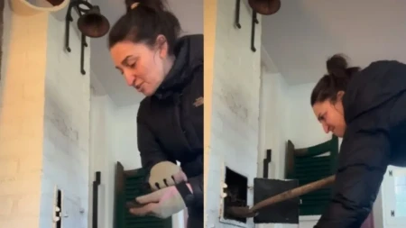 Sara otvorila vrata stare peći i zatekla prizor iz noćne more (VIDEO)