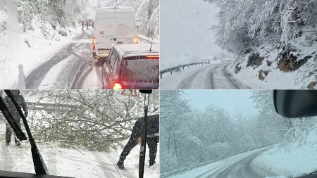 Zimska služba iznenađena uprkos najavama: Snijeg paralisao saobraćaj u BiH (FOTO/VIDEO)