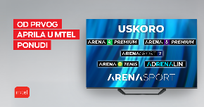 Još više sporta stiže na m:tel: Od 1. aprila pet novih Arena Sport kanala