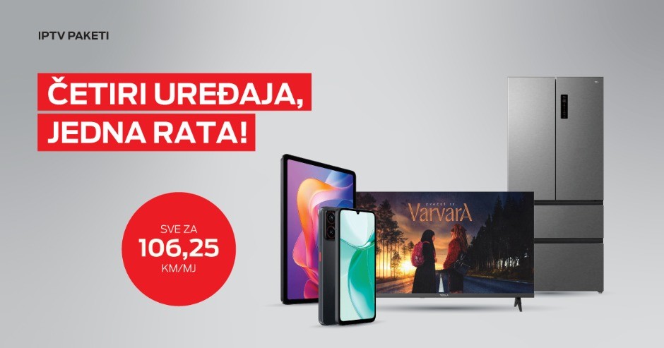 Četiri uređaja, jedna rata - sve za 106,25 KM mjesečno