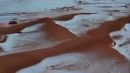 Snijeg u pustinji: Saudijska Arabija se preko noći pretvorila u ledenu bajku!