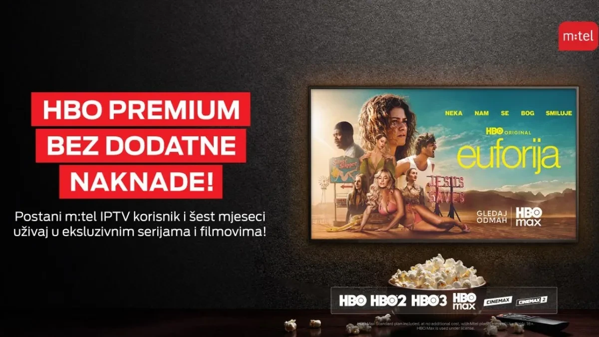 Jedan klik do vrhunske zabave: Uz m:tel TV paket, HBO sadržaj šest mjeseci bez naknade