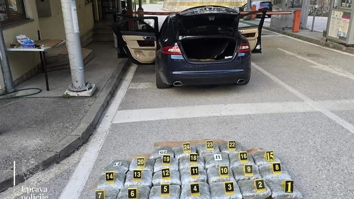 Velika zapljena na granici sa BiH: Pao sa 25 kilograma marihuane