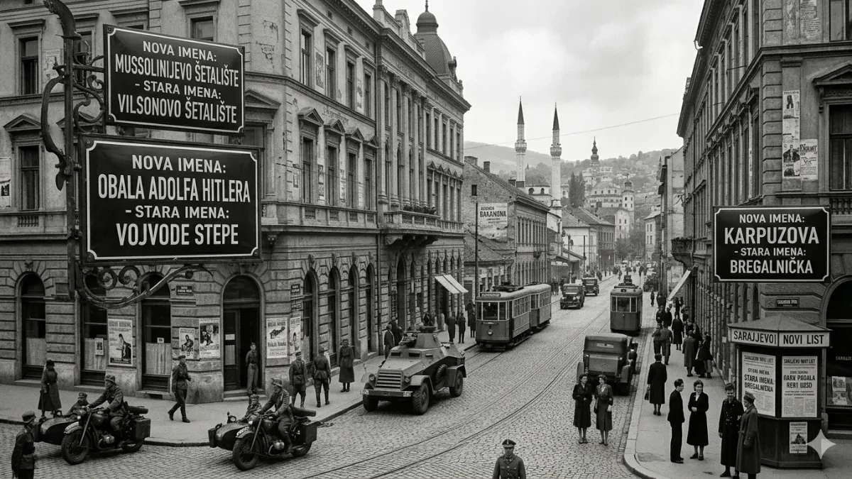 Od Hitlera do Pavelića: Objavljen dokument o preimenovanju sarajevskih ulica u zloglasnoj NDH (FOTO)