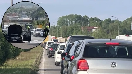 Automobil se zapalio na brzoj cesti Banjaluka - Laktaši: Stvorene velike gužve