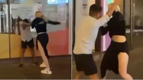 (UZNEMIRUJUĆI VIDEO) Djevojka brutalno premlatila stranca u centru grada 