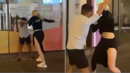 (UZNEMIRUJUĆI VIDEO) Djevojka brutalno premlatila stranca u centru grada 
