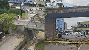 Prvi snimci nakon urušavanja mosta u Gradišci (VIDEO)