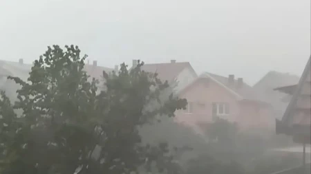 Nevrijeme pogodilo Kragujevac: Vjetar čupao drveće, grom izazvao požar (VIDEO)