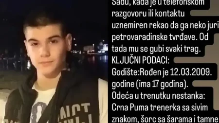 Nestao tinejdžer Marko (17) nakon paničnog poziva: „Neko me juri..."