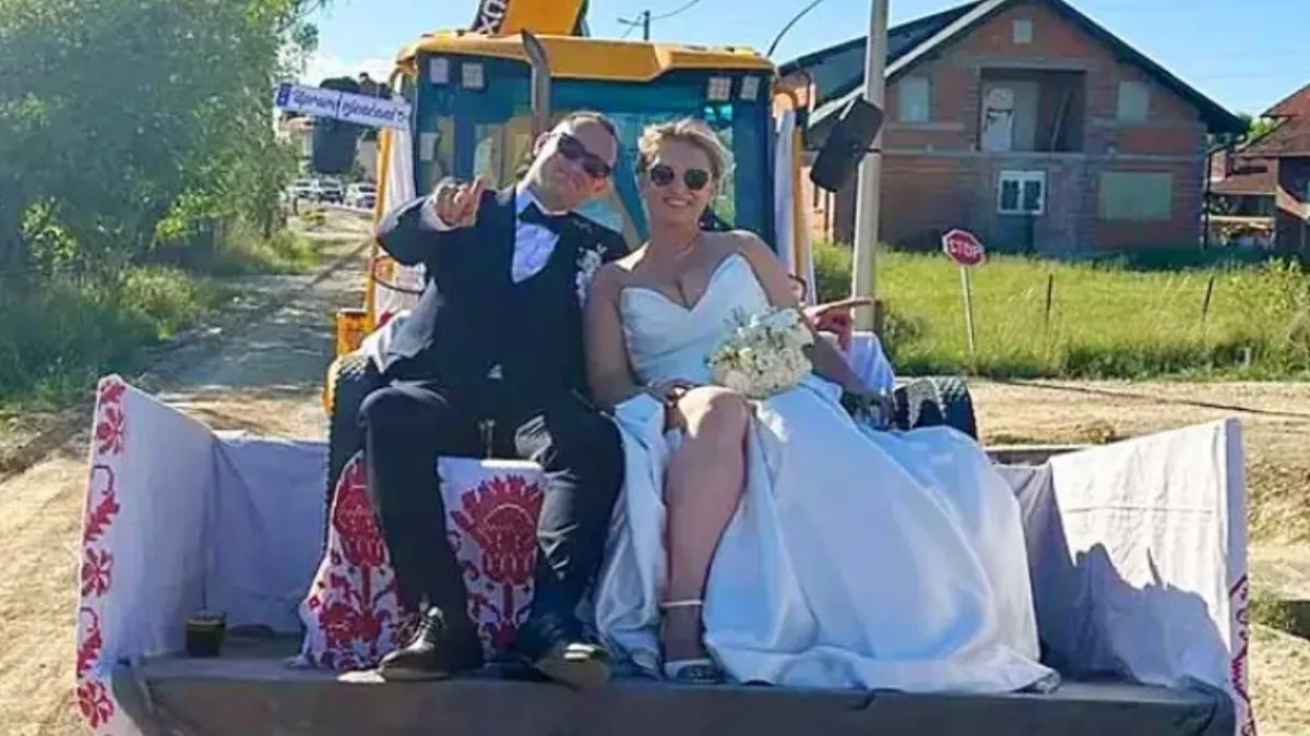 Umjesto limuzine izabrao bager: Potez hrvatskog mladoženje postao hit