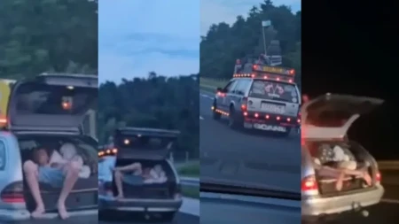 Divljali 140 km/h sa čovjekom u gepeku, a onda preticali zaustavnom trakom (VIDEO)