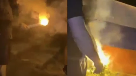 Sramotan čin: Skinuli i zapalili zastavu Republike Srpske uz povike "Alahu ekber" (VIDEO)