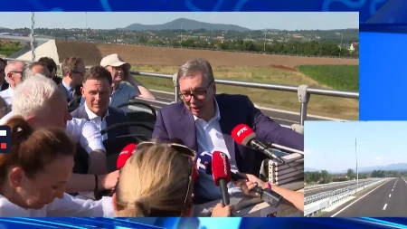 Vučić se vozi novom dionicom: Istorijsko spajanje Čačka i Kraljeva (VIDEO)