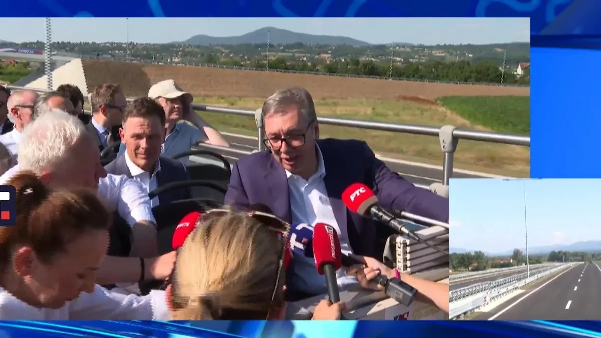 Vučić se vozi novom dionicom: Istorijsko spajanje Čačka i Kraljeva (VIDEO)