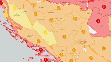 Temperature idu do 40 stepeni, izdato narandžasto upozorenje za cijelu BiH