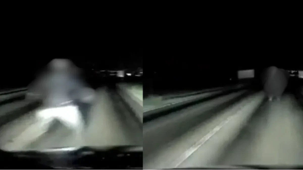 Misteriozna figura na ulazu u Prijedor? Vozač objavio zastrašujući snimak (VIDEO)