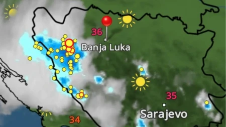 Grad i jaki pljuskovi zahvatili sjeverozapad BiH (FOTO)