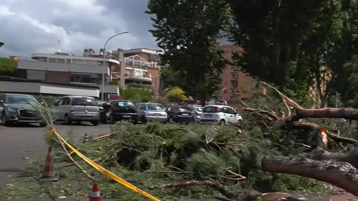 Nevrijeme u Rimu: Tornado obarao drveće i tezge (VIDEO)