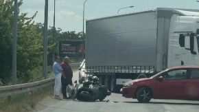 Sudar motora i automobila na Prijedorskoj petlji