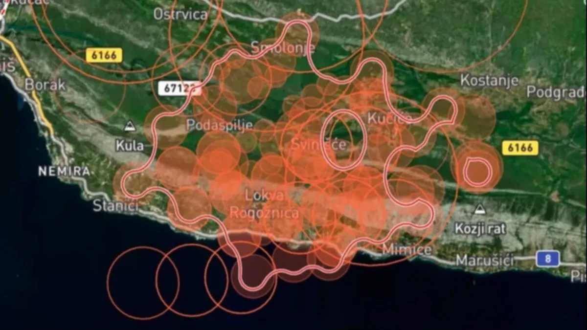 Buktinja kod Omiša: Sateliti snimili čak 200 žarišnih tačaka