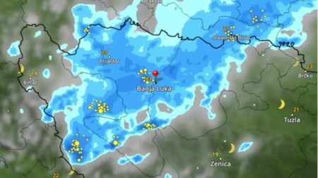 Pratite kretanje oblaka: Evo kada nevrijeme stiže u Banjaluku