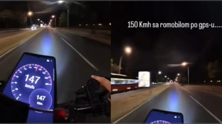 Jeziv snimak: Električnim trotinetom jurio skoro 150 na sat uz poruku "Ide gas" (VIDEO)
